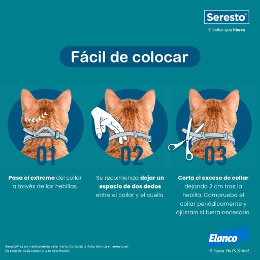 Seresto collar antiparasitario gato instrucciones