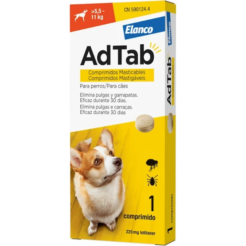 AdTab Antiparasitario Para Perros 5,5-11Kg