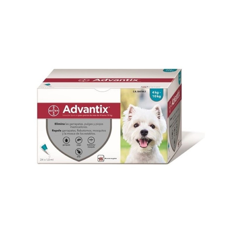 Advantix Pipetas Antiparasitarias 4-10kg (24ud)