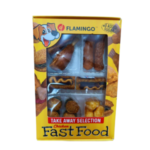 Snacks Flamingo Fast Food para perros