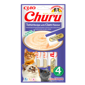 Churu Snack Puré Receta de Atún con Almeja para Gatos - Imagen 1