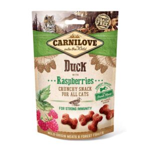 Carnilove Snacks Crunchy Pato y Frambuesa para Gato 50gr - Imagen 1