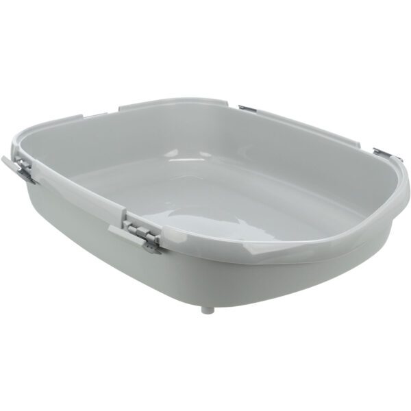 Masai Mara | Todo para el Cuidado de Tu Mascota Bandeja Higienica para gato Primo XXL con borde 56 25 71 cm Gris Blanco 1 Masai Mara | Todo para el Cuidado de Tu Mascota