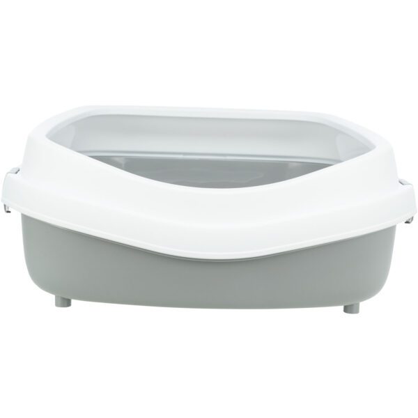 Masai Mara | Todo para el Cuidado de Tu Mascota Bandeja Higienica para gato Primo XXL con borde 56 25 71 cm Gris Blanco 2 Masai Mara | Todo para el Cuidado de Tu Mascota
