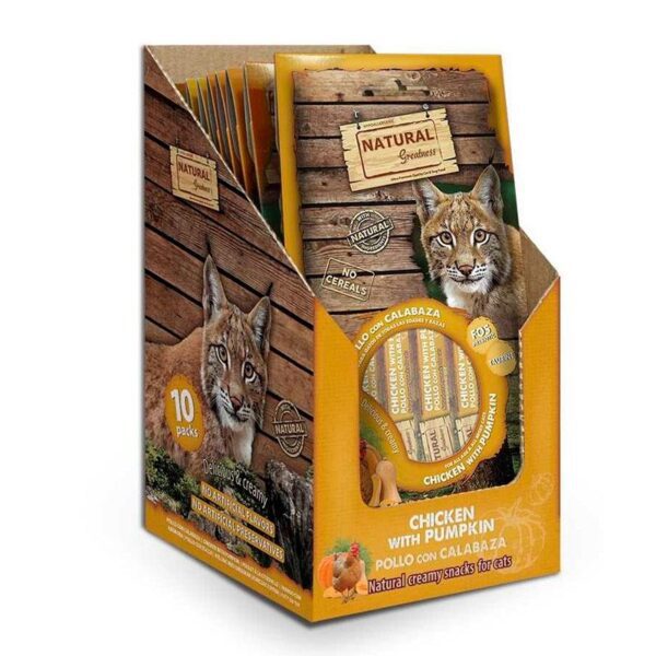 natural_greatness_snack_crema_de_pollo_con_calabaza_para_gatos_4x56_gr natural greatness snack crema de pollo con calabaza para gatos 4x56 gr Masai Mara | Todo para el Cuidado de Tu Mascota